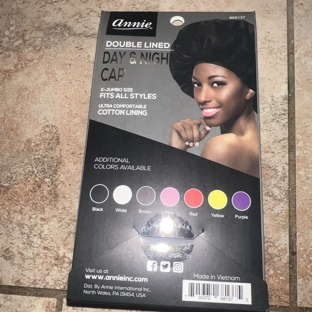 Annie Double Lined Day & Night Cap‎ X-Jumbo Size Fits All Styles Cotton Lining